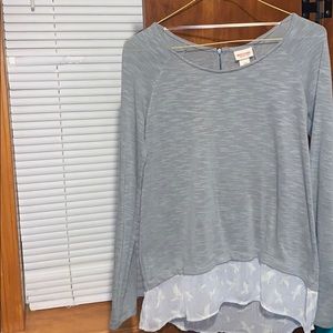 Mossimo supply co. Grey long sleeve shirt